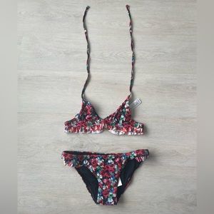 Topshop Floral Underwire Print Bikini Set